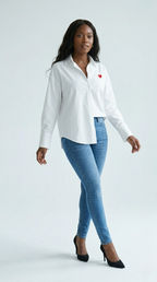 Cœur Embroidered Button Shirt