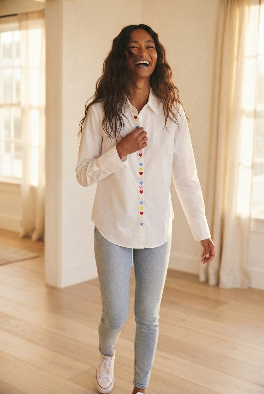Cœur Heart Embroidered Shirt