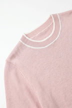 Fil Fine Knit Contrast Trim Sweater