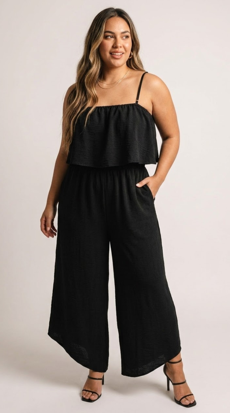 Crêpe Wide Leg Jumpsuit