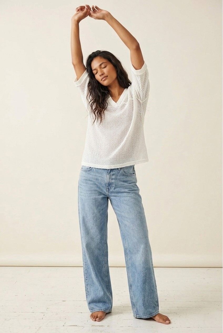 Aéré Textured Oversized Top