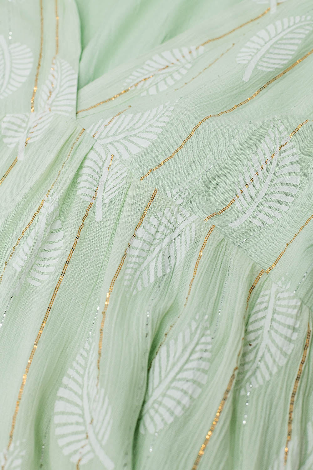 Feuille Mint Lurex Babydoll Dress
