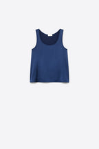Satiné Scoop Neck Satin Tank