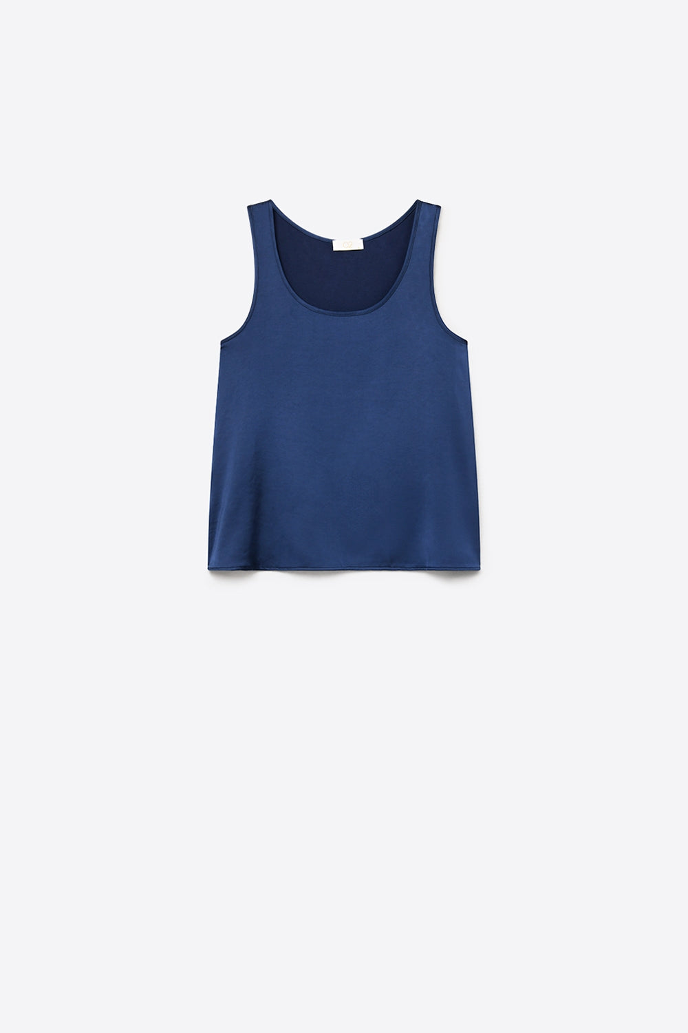 Satiné Scoop Neck Satin Tank