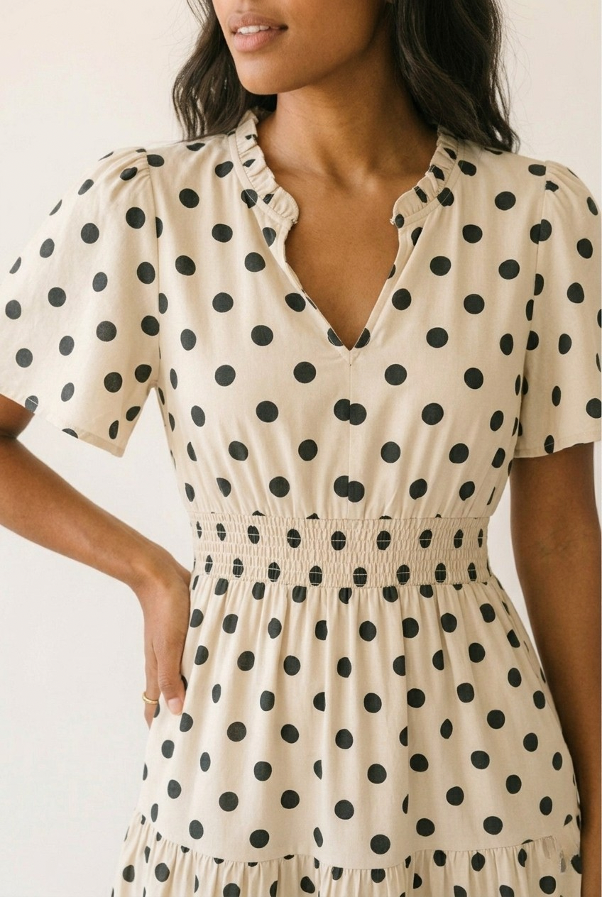 Cloche Bell Sleeve Midi Dress