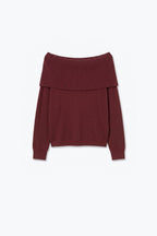 Bardot Ribbed Off Shoulder Sweater