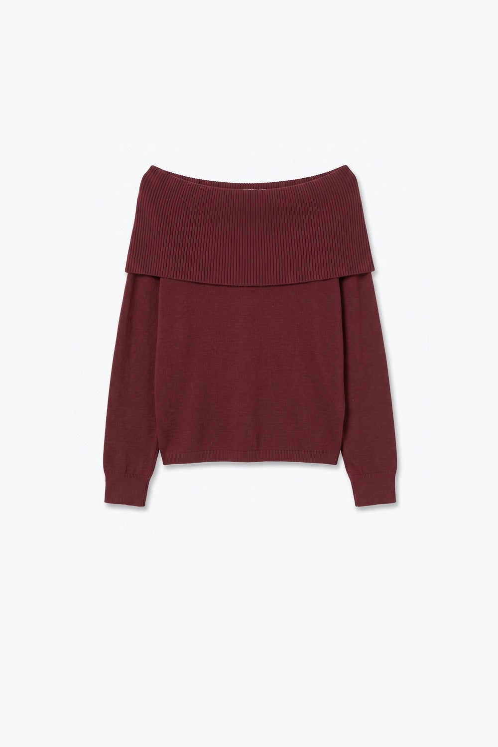 Bardot Ribbed Off Shoulder Sweater