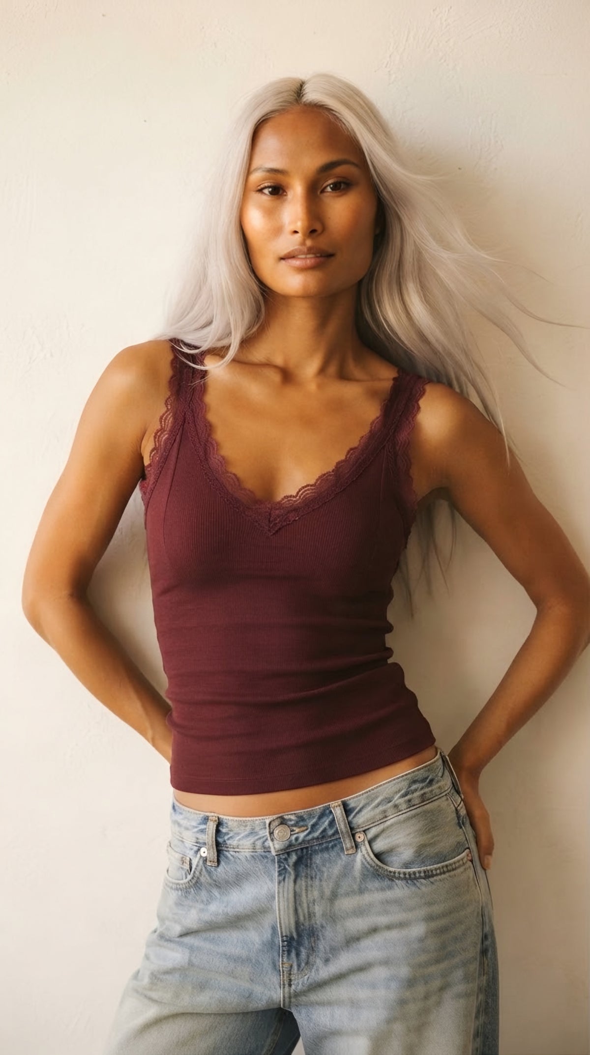 Écume Lace Trim Camisole