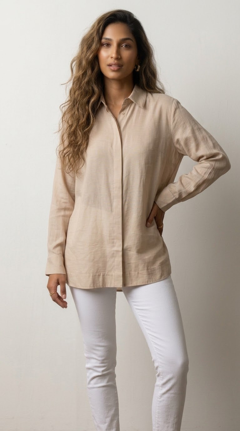 Voilure Oversized Button Blouse