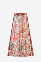 Paisley Wide Leg Drawstring Pants