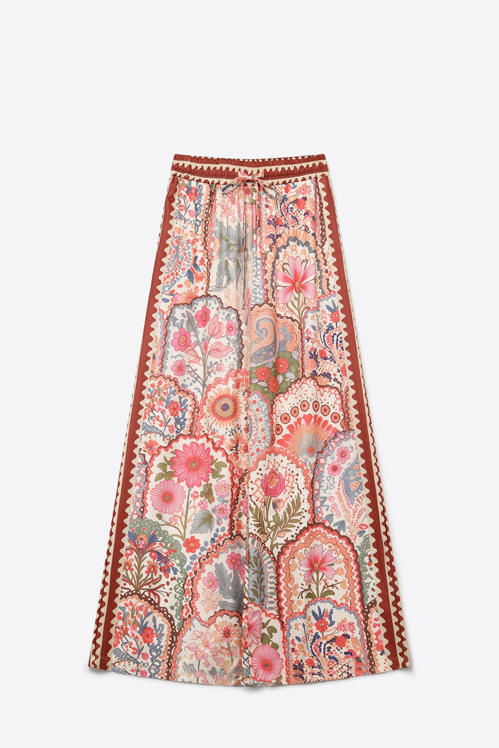 Paisley Wide Leg Drawstring Pants