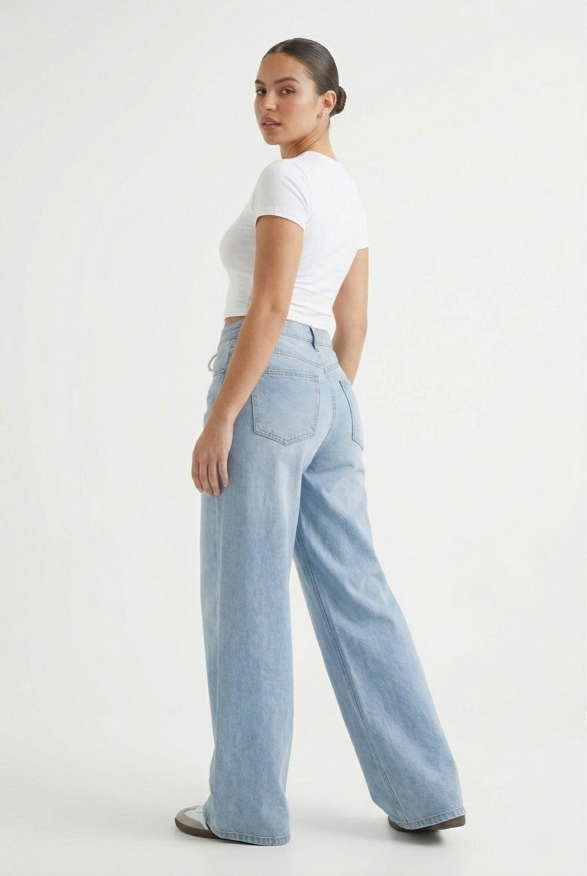 Délavé Wide Leg Jeans