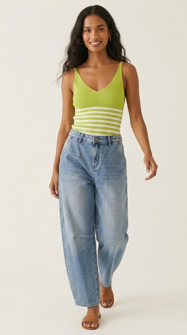 Cascade Stripe Ribbed Tank