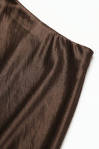 Luisant Satin Midi Skirt