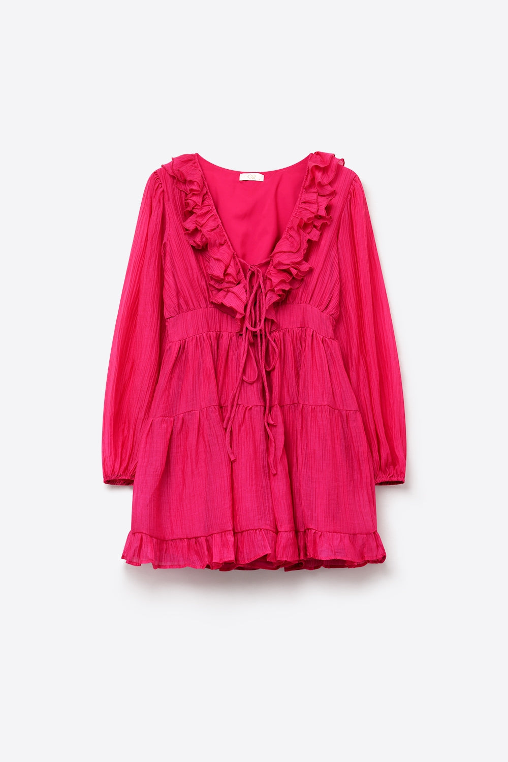 Framboise Ruffle Chiffon Mini Dress