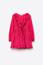 Framboise Ruffle Chiffon Mini Dress