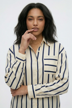 Liseré Satin Stripe Button Shirt