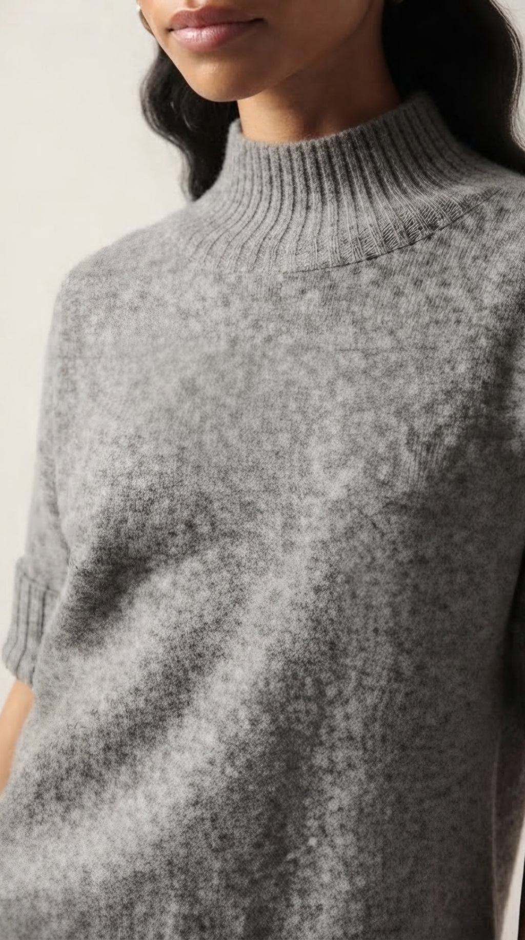 Hausse Chunky Ribbed High Collar Sweater