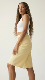 Indigo Wide Leg Bermuda Shorts