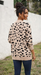 Tacheté Open Front Cardigan