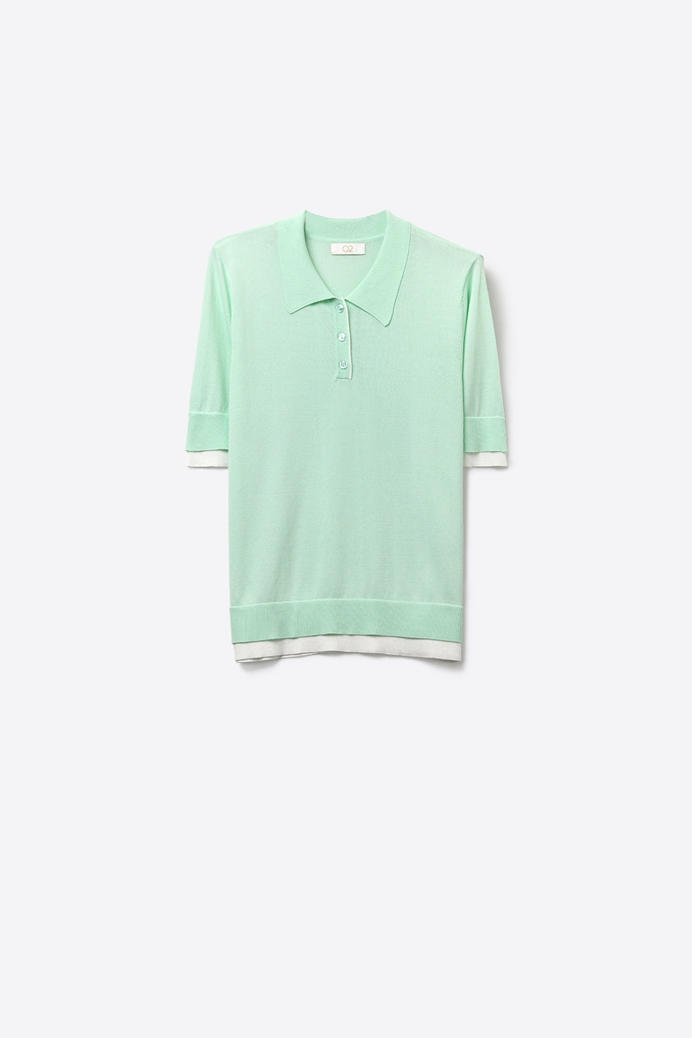 Passepoil Polo Knit Top