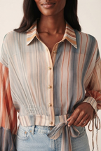 Irisé Stripe Chiffon Blouse