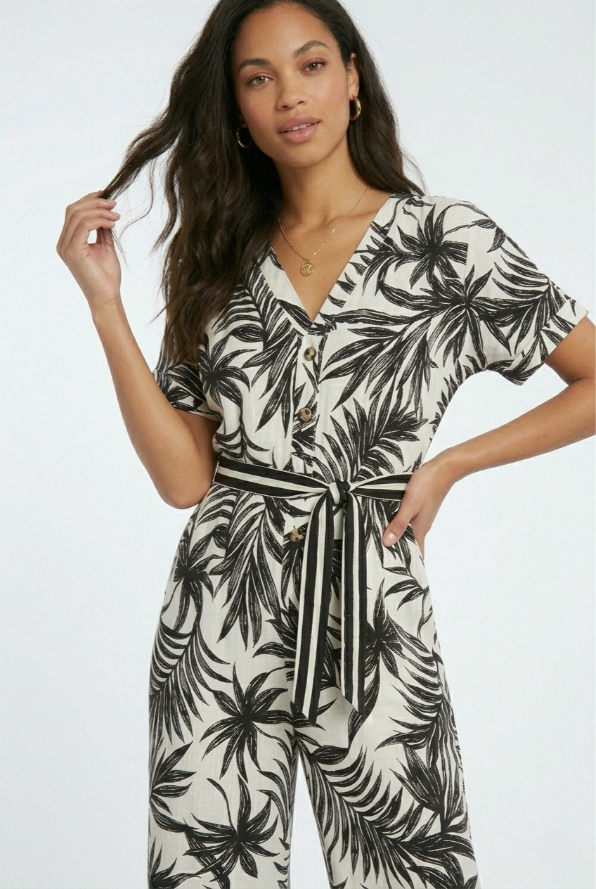 Tropique Tropical Motif Jumpsuit