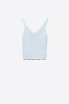 Nervure Ribbed V-Neck Tank