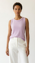 Alvéole Lilac Round Neck Waffle Tank