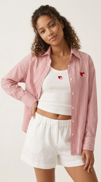 Amour Stripe Shirt & Tank Set
