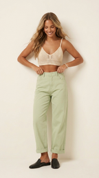 Sauge Wide Leg Barrel Pants