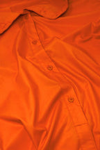 Mandarine Balloon Sleeve Shirt Dress