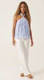 Anneau Ruffle Halter Top