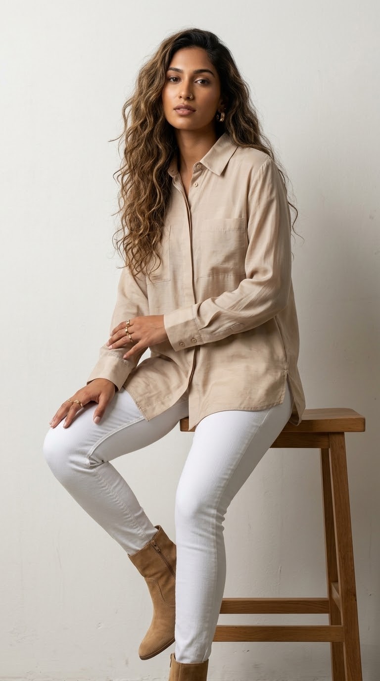 Voilure Oversized Button Blouse