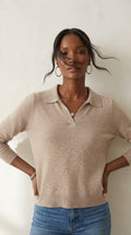 Liseré Polo Knit Sweater