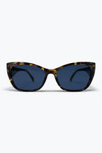 Azura Tortoiseshell Blue Lens Cat Eye Sunglasses
