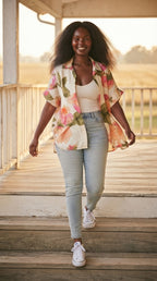 Aquarelle Floral Oversized Shirt