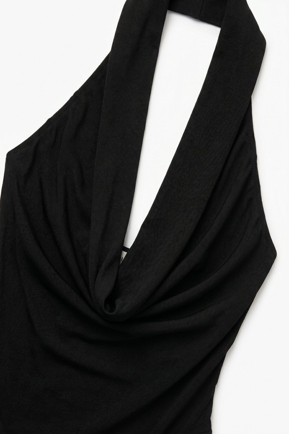 Cascade Cowl Neck Halter Bodysuit