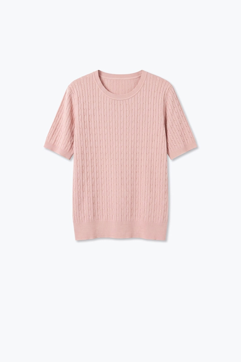 Câble Fine Knit Crew Neck