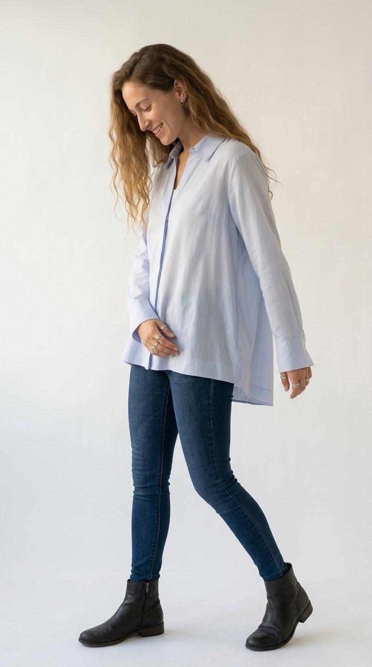 Voilure Oversized Button Blouse