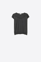 Nervuré Black Cap Sleeve Knit Sweater