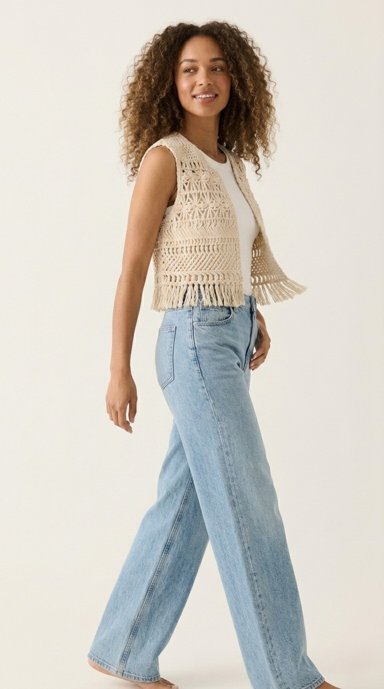 Flecos Open Knit Vest