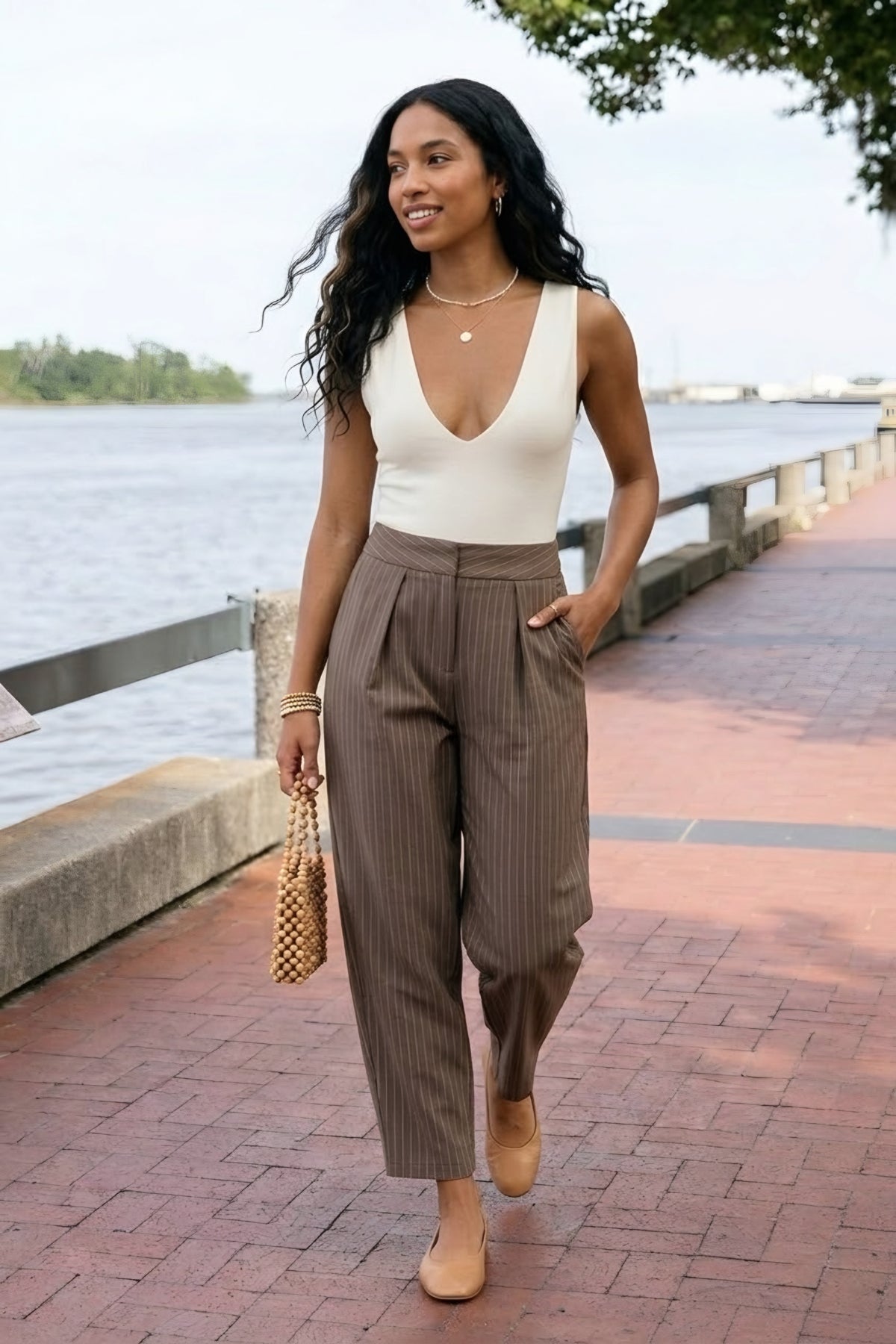 Fines Rayures Pinstripe Trousers