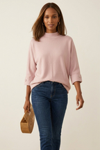 Nacelle Button Sleeve Knit Sweater