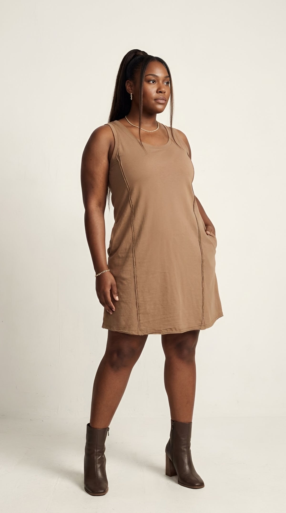 Ardoise Tank Dress — Moka