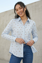 Caniche Dog Print Button Shirt