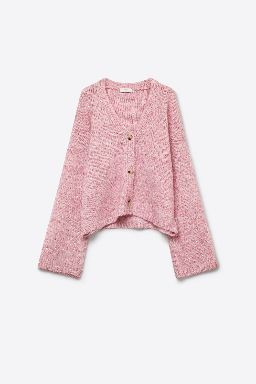 Paillette Fluffy Knit Cardigan