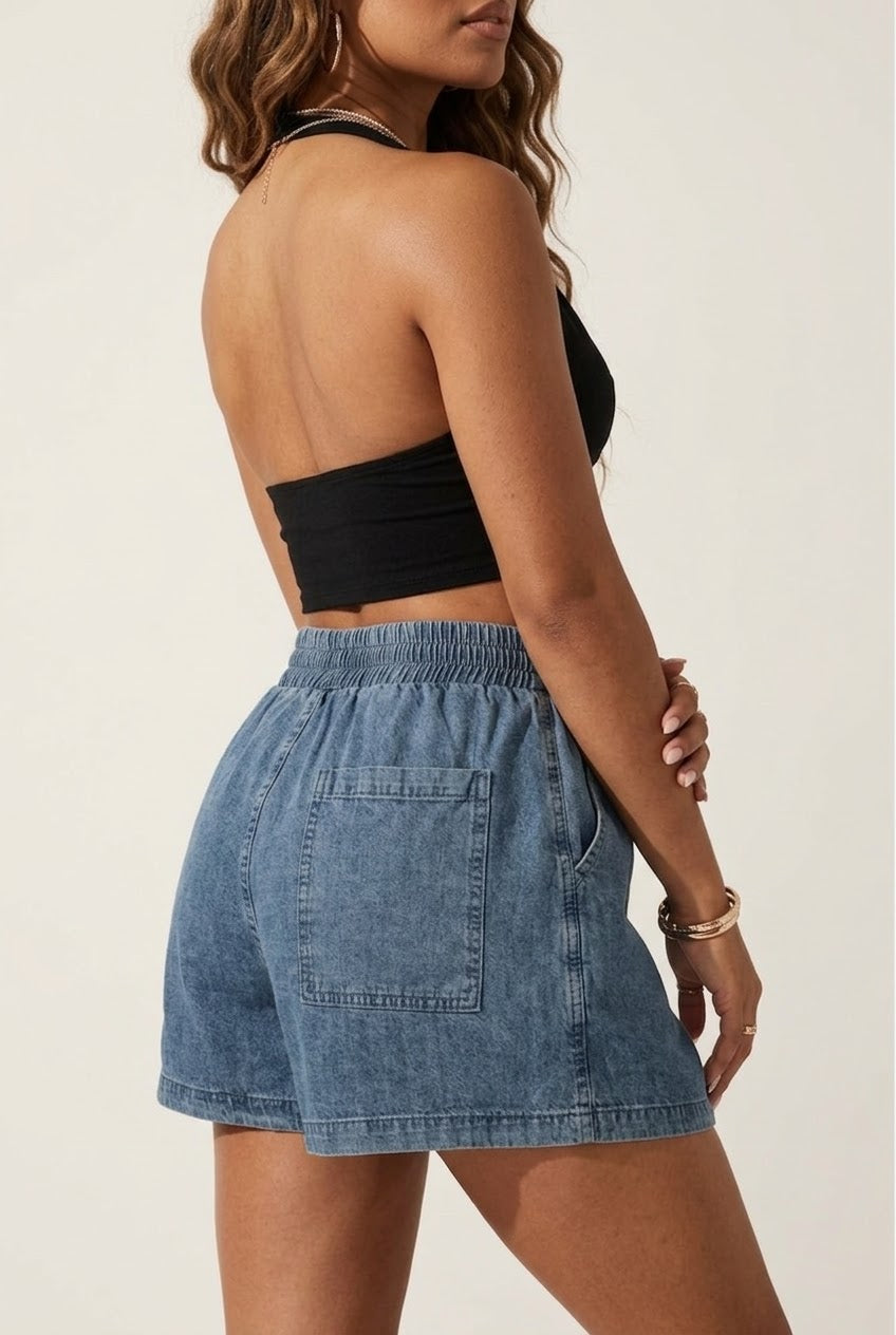 Façade Denim Skort