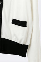 Galon Contrast Trim Cardigan