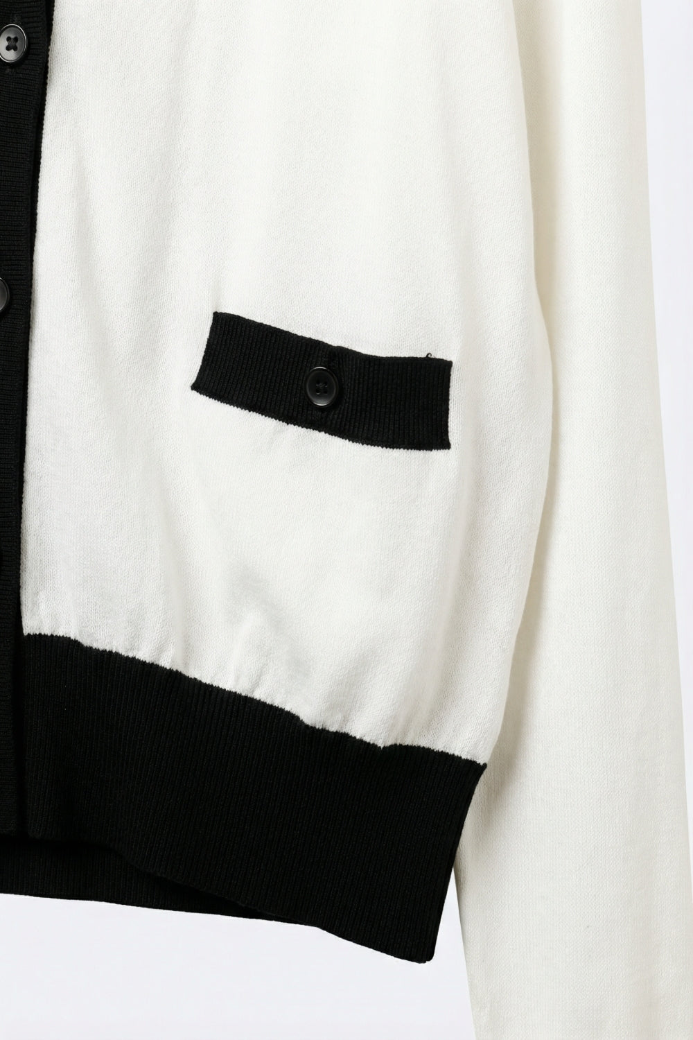 Galon Contrast Trim Cardigan